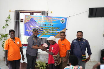 Penyerahan Bantuan Langsung Tunai oleh Kepada bidang Pemberdayaan Kampung kepada masyarakat pada Sabtu, 26/06/2025 di Kampung damai, Timika Papua Tengah